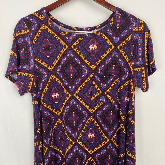 LuLaRoe Carly Dress, Elephant Print - Picture 10 of 11